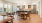 clubhouse kitchen with tables and chairs